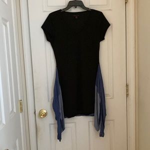 Juniors shirt dress with tie around denim waist - Size Large